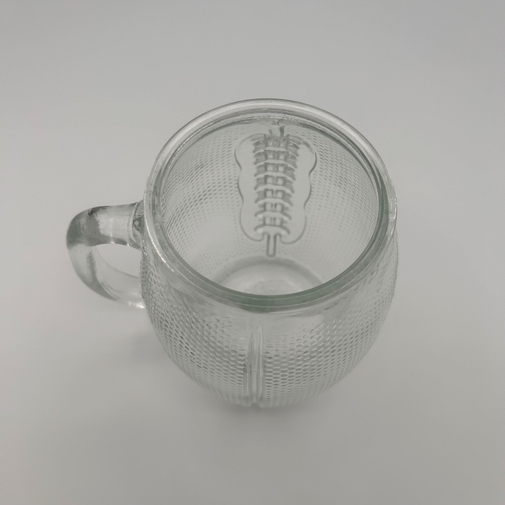 Home Essentials XL Football Beer Mug Clear Textured Glass Stein - Picture 3 of 8